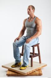 Whole Body Man Artistic poses White Casual Muscular